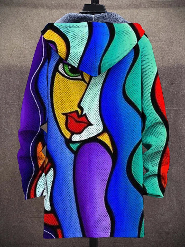 Hannah - Luxurious, artistically inspired zip-up hoodie