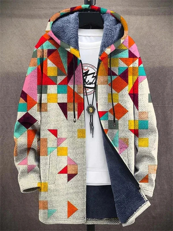 Emilia - Luxurious, artistically inspired zip-up hoodie