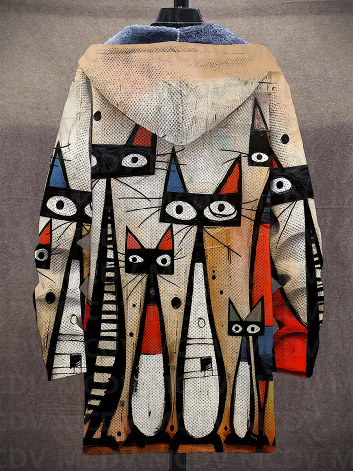 Megan - Luxurious, artistically inspired zip-up hoodie