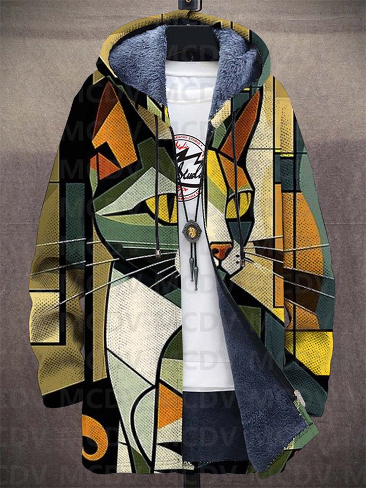 Sthephanie - Luxurious, artistically inspired zip-up hoodie