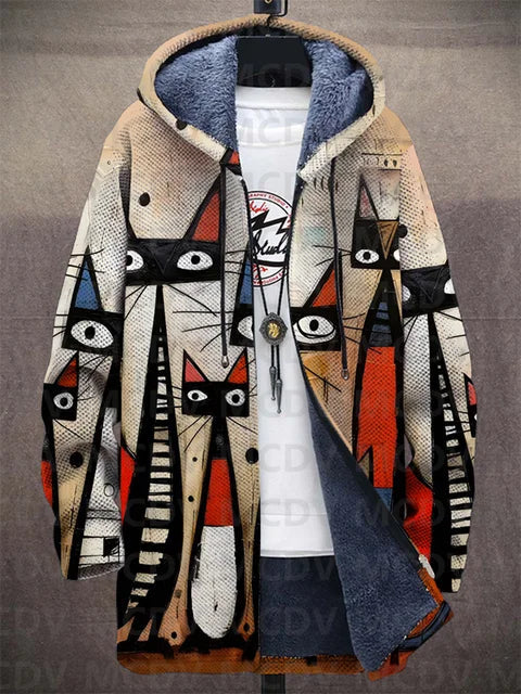 Sthephanie - Luxurious, artistically inspired zip-up hoodie